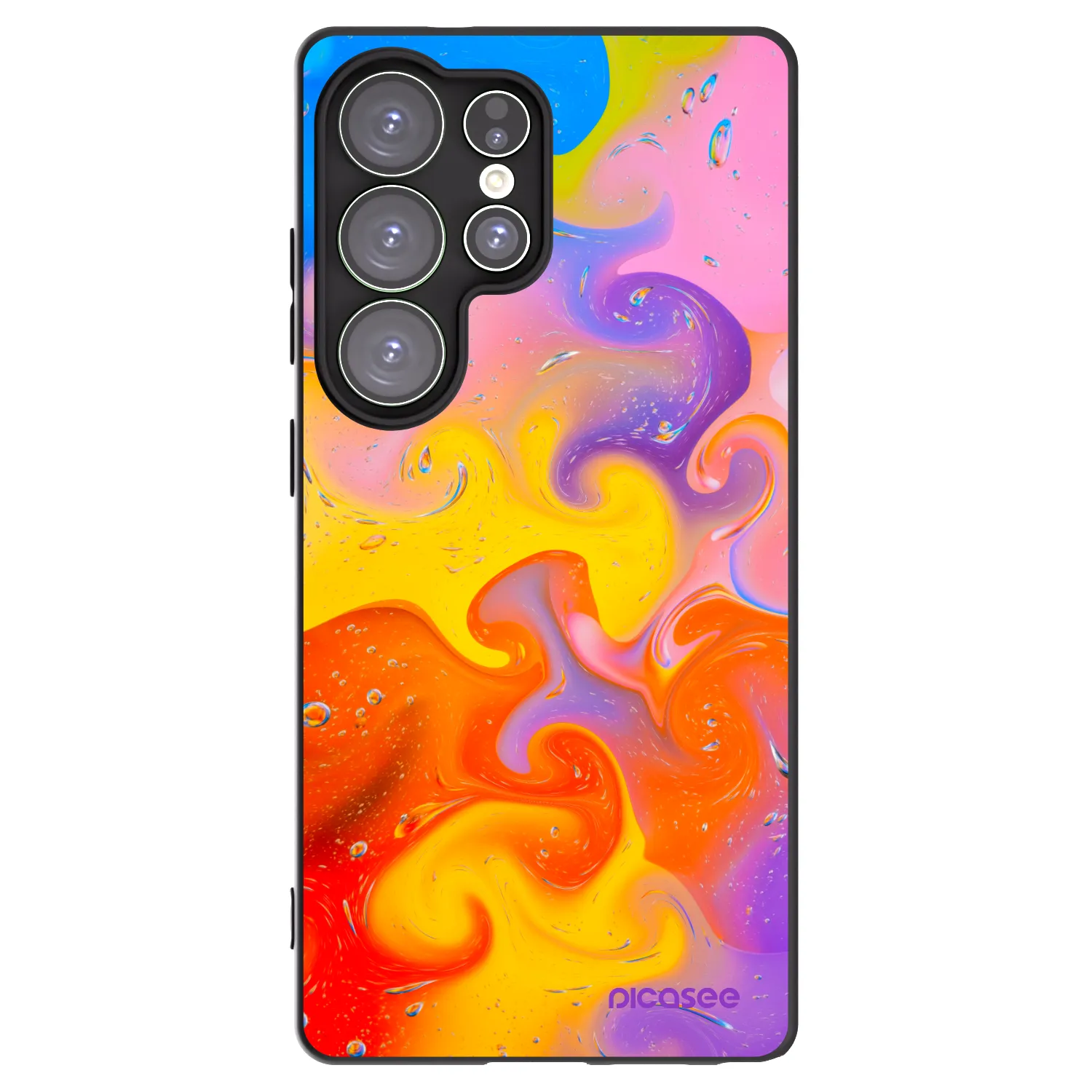 Picasee silikonový černý obal pro Samsung Galaxy S25 Ultra 5G - Bubbles