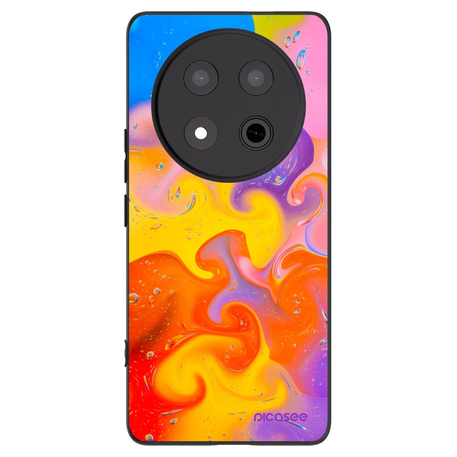 Picasee silikonový černý obal pro Honor Magic7 Lite 5G - Bubbles