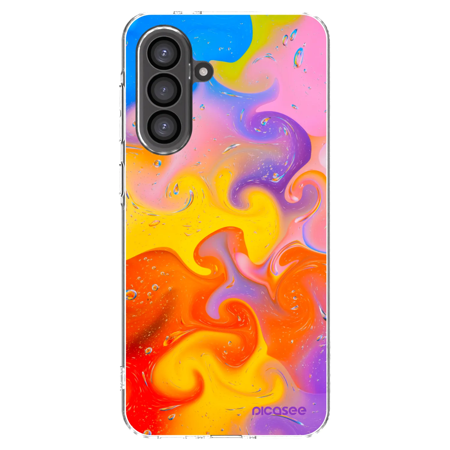 Picasee silikonový průhledný obal pro Samsung Galaxy A36 5G - Bubbles