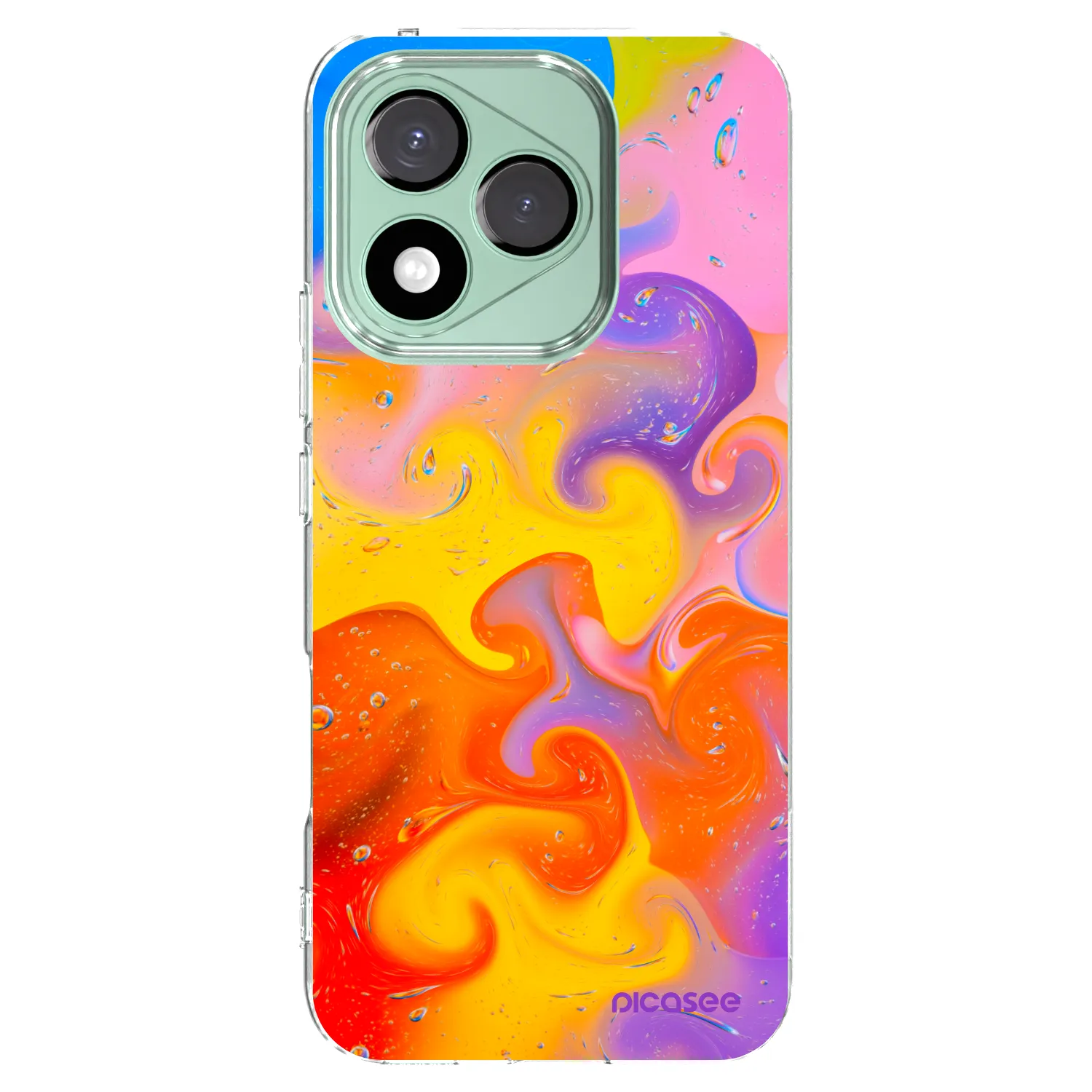 Picasee silikonový průhledný obal pro Honor 400 Lite 5G - Bubbles