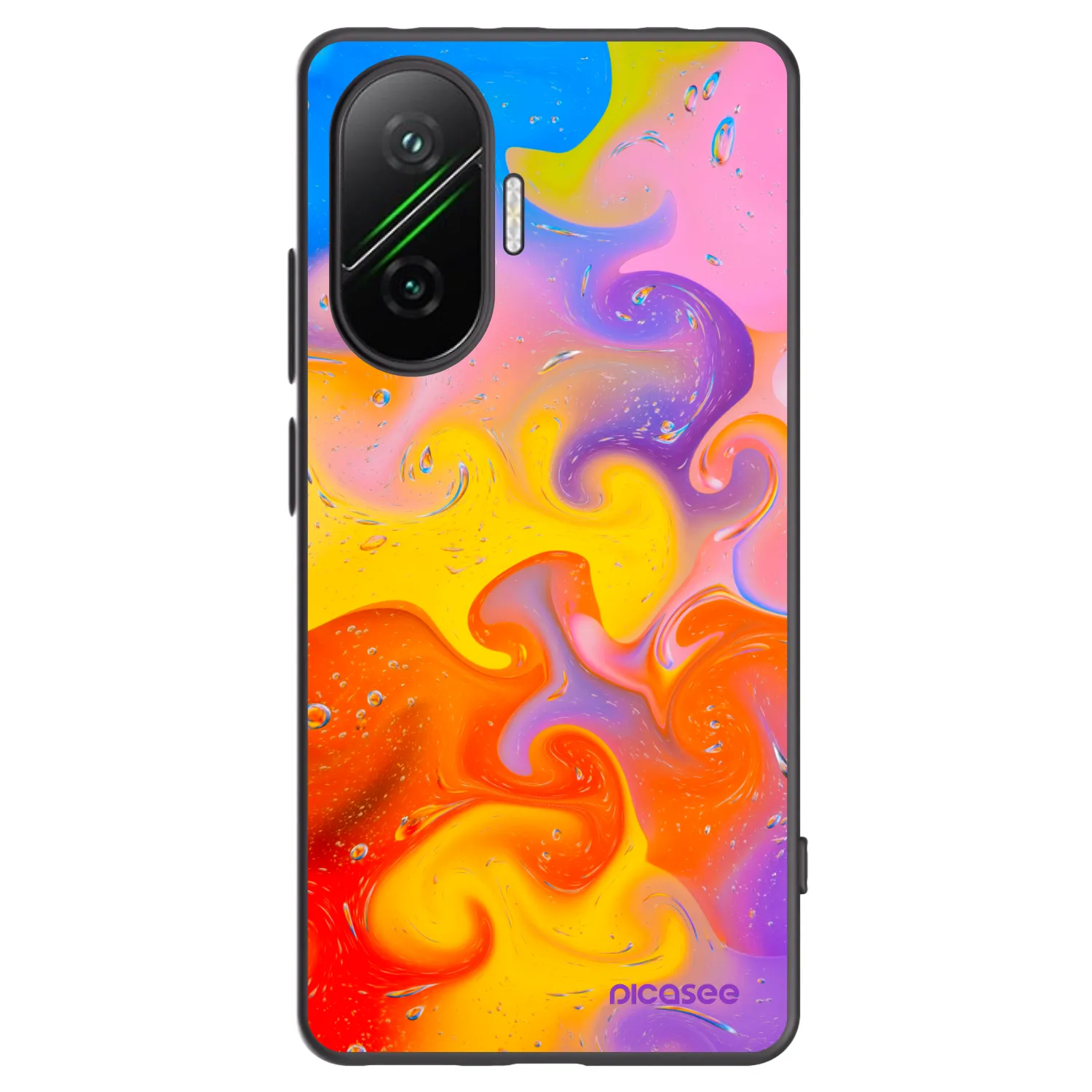 Picasee silikonový černý obal pro Xiaomi Poco F7 Pro 5G - Bubbles