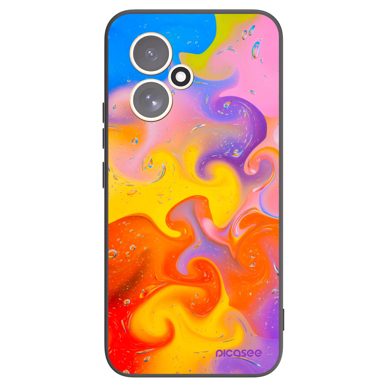 Picasee silikonový černý obal pro Honor 400 5G - Bubbles