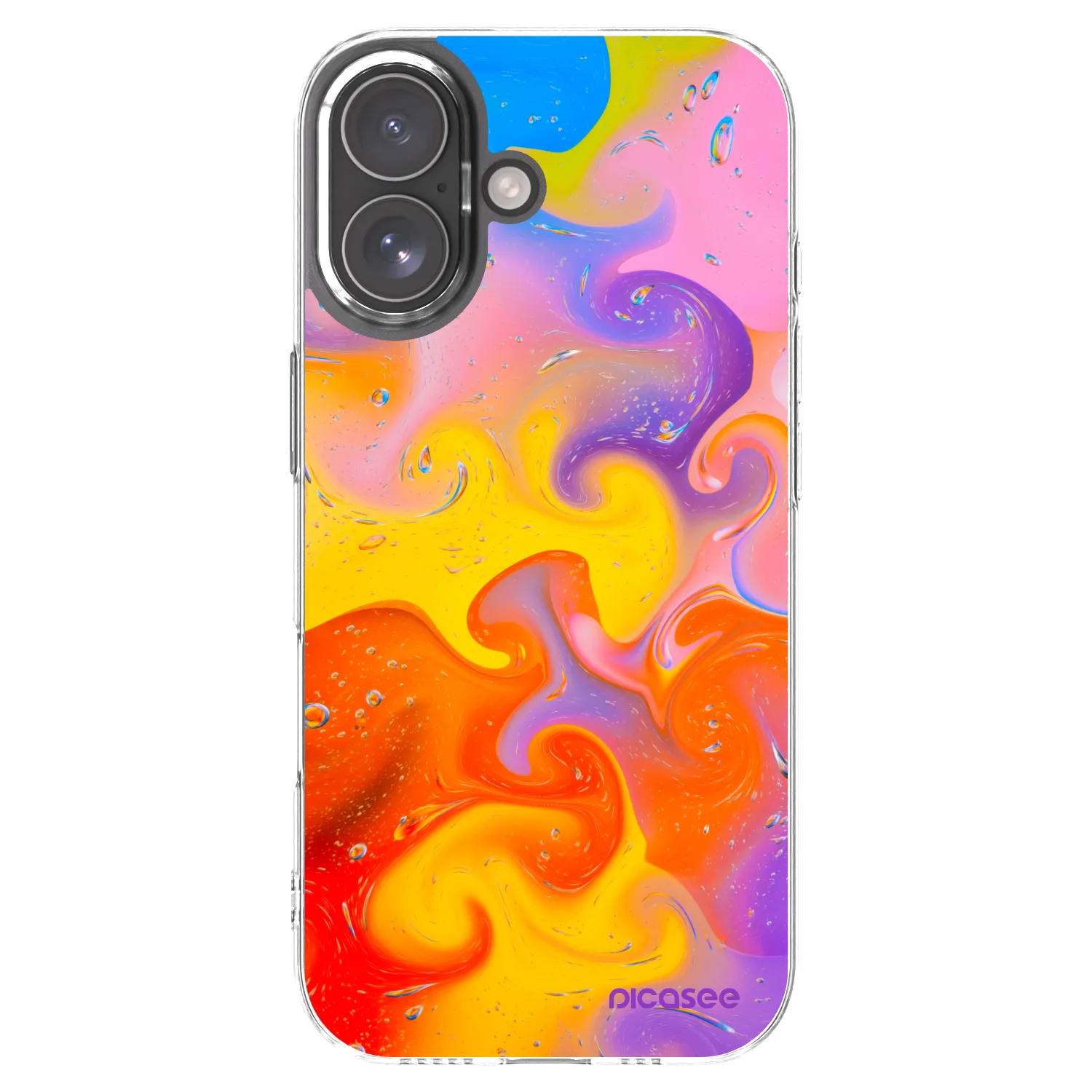 Picasee silikonový průhledný obal pro Apple iPhone 17 - Bubbles