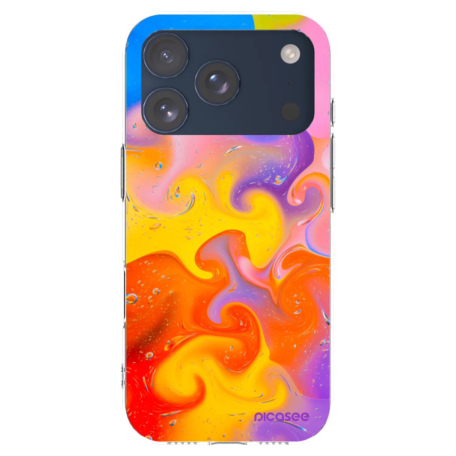 Picasee silikonový průhledný obal pro Apple iPhone 17 Pro - Bubbles