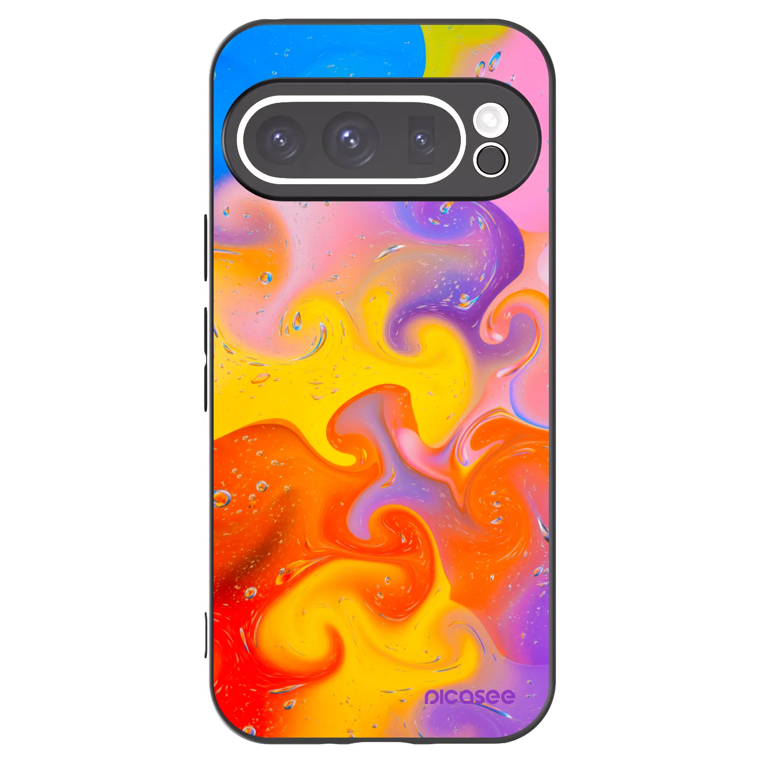 Picasee silikonový černý obal pro Google Pixel 9 Pro XL - Bubbles