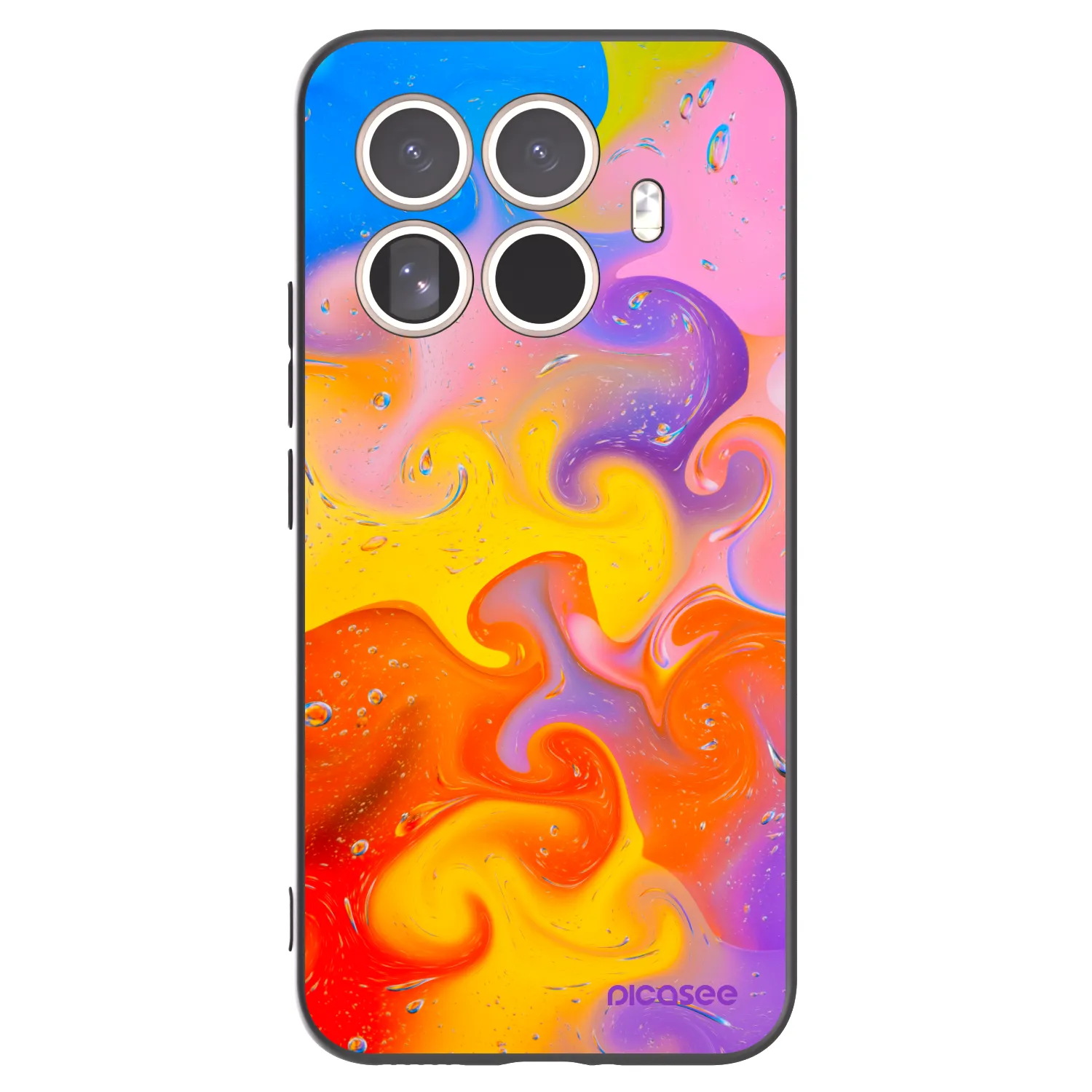 Picasee silikonový černý obal pro Xiaomi 15T Pro - Bubbles