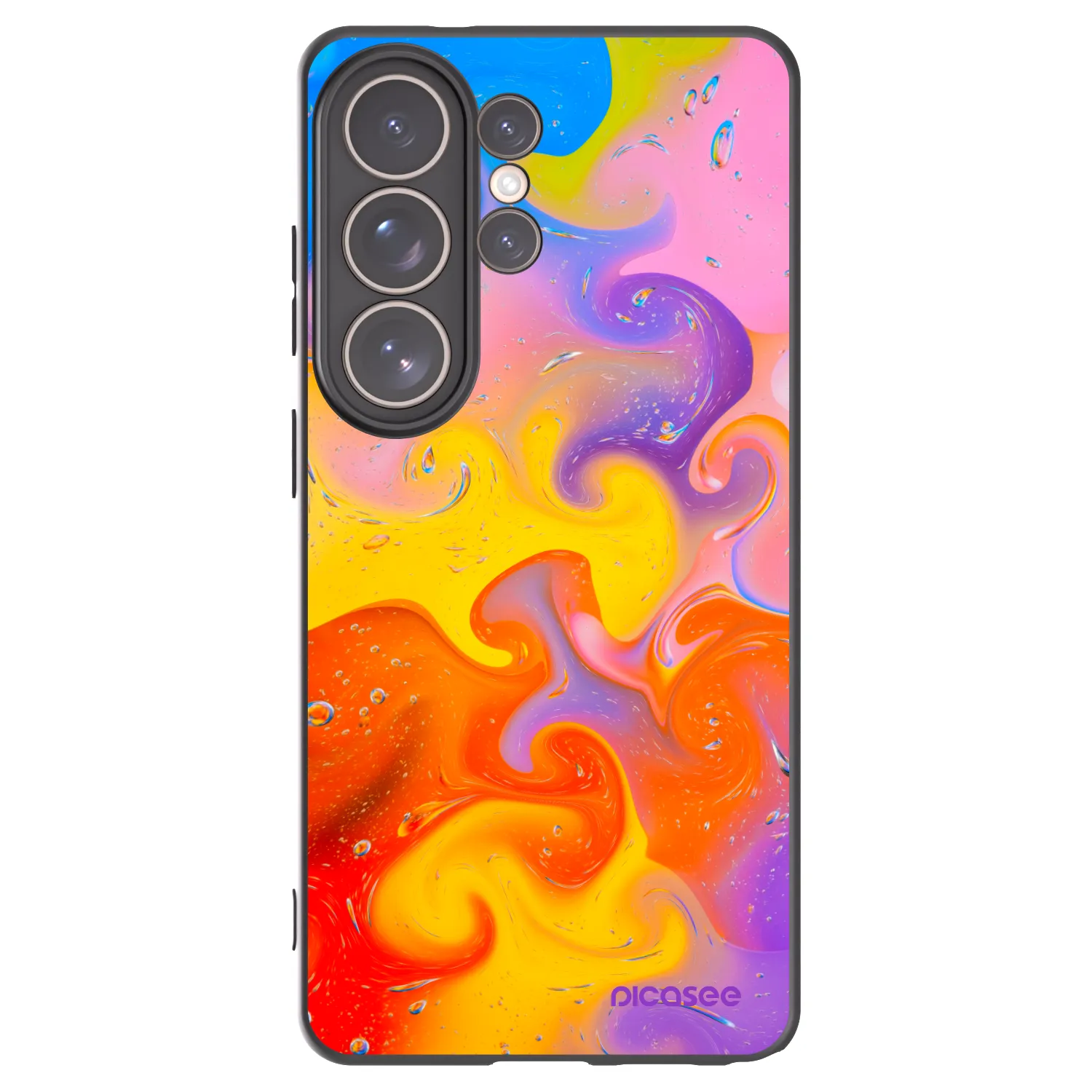 Picasee silikonový černý obal pro Samsung Galaxy S26 Ultra - Bubbles