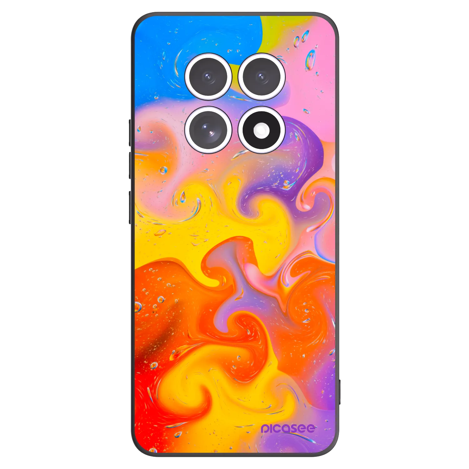 Picasee silikonový černý obal pro Xiaomi Redmi Note 15 5G - Bubbles