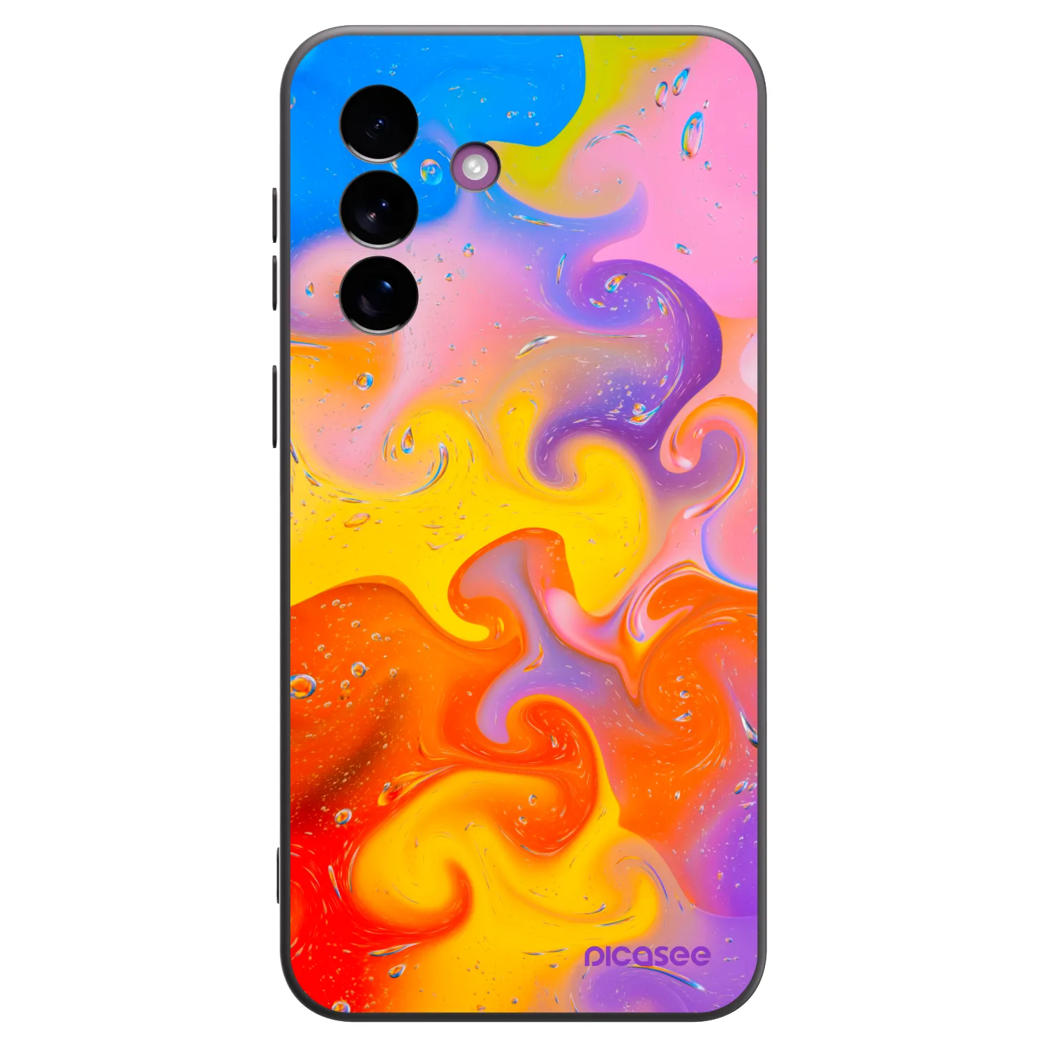 Picasee silikonový černý obal pro Samsung Galaxy A37 - Bubbles