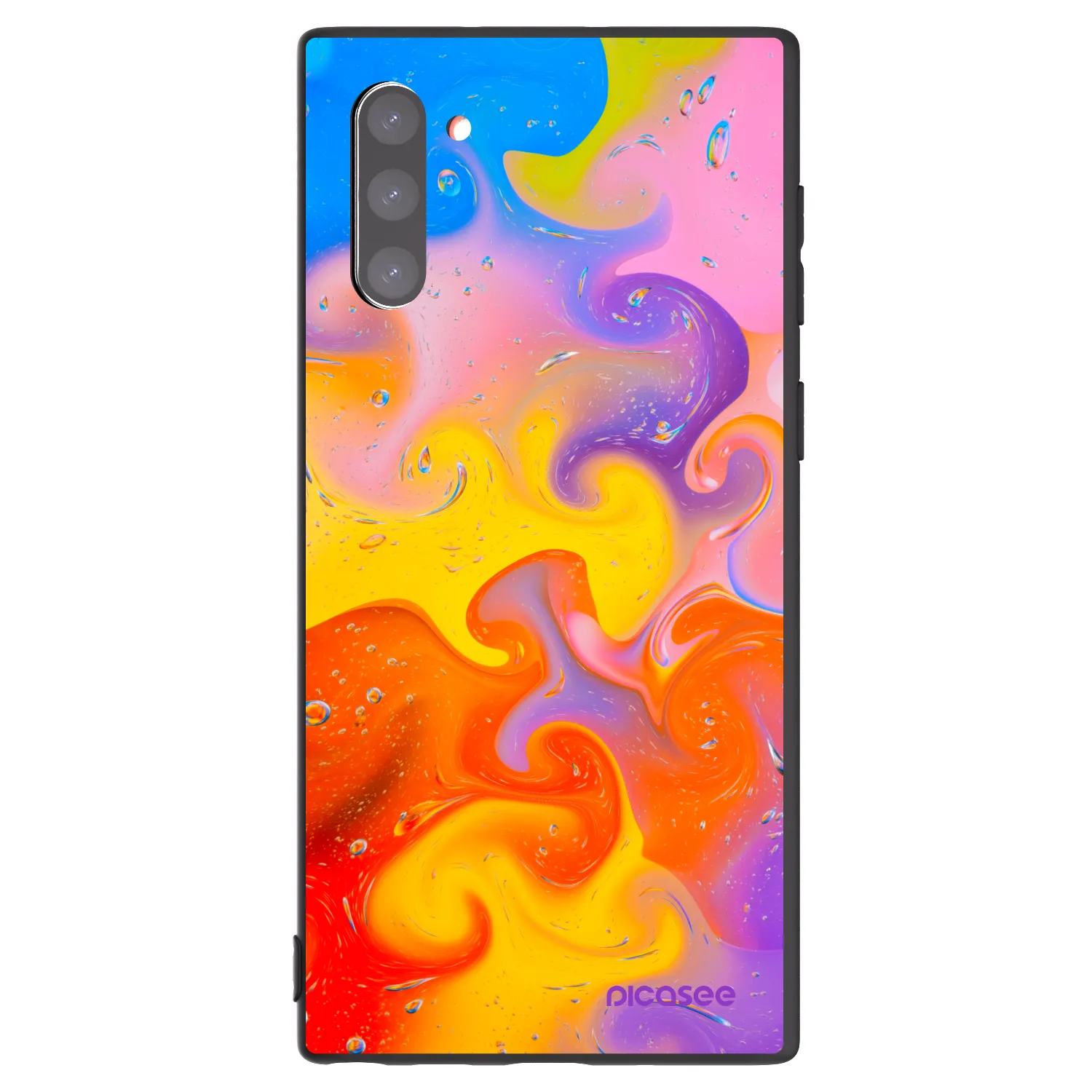 Picasee silikonový černý obal pro Samsung Galaxy Note 10 N970F - Bubbles