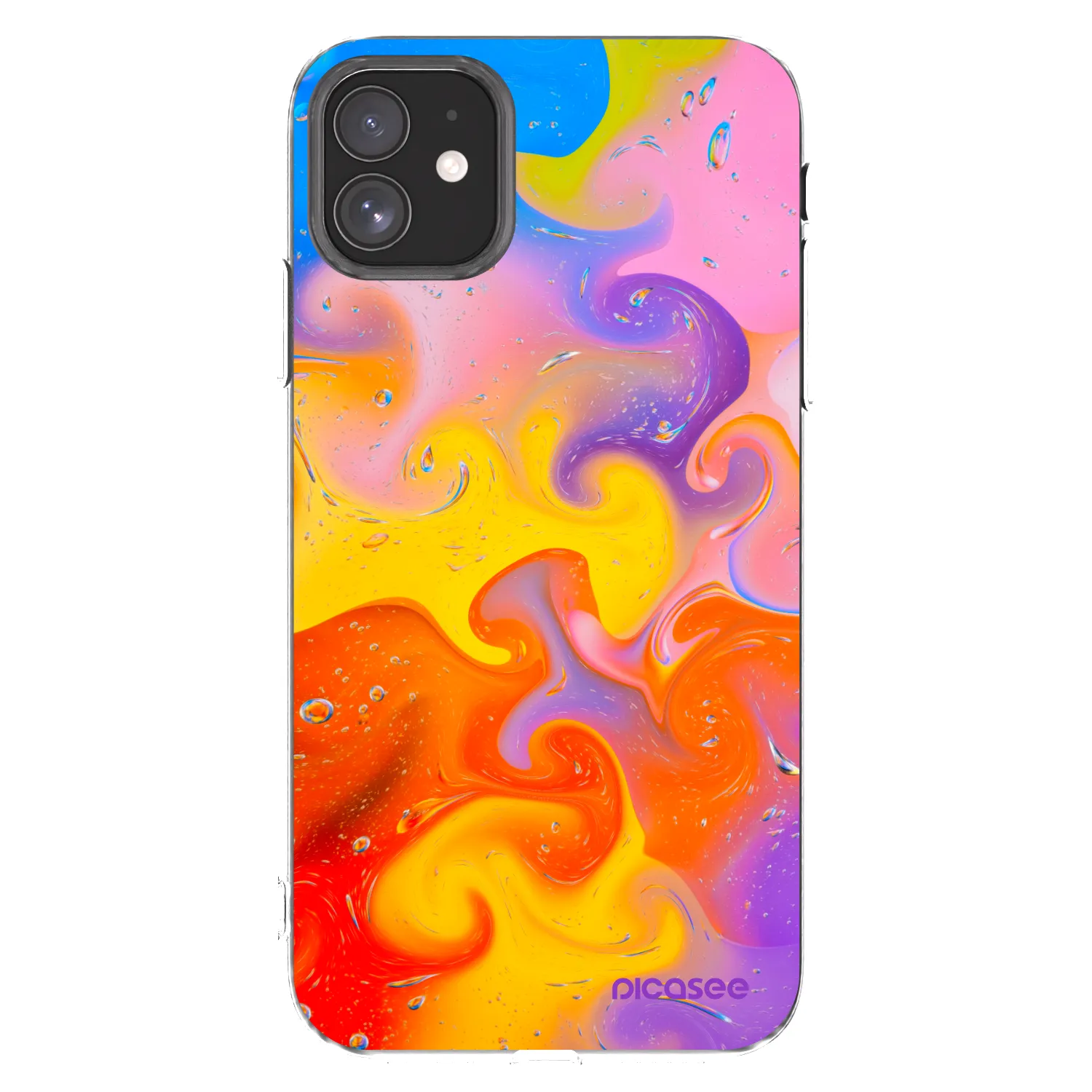 Picasee silikonový průhledný obal pro Apple iPhone 11 - Bubbles