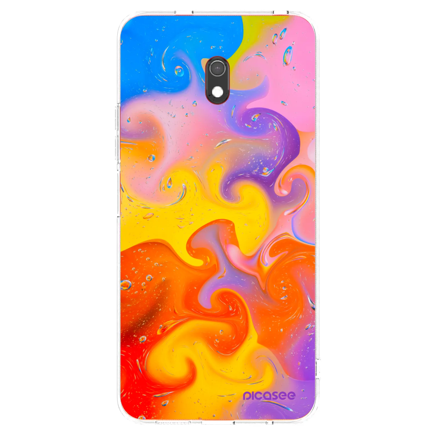 Picasee silikonový průhledný obal pro Xiaomi Redmi 8A - Bubbles