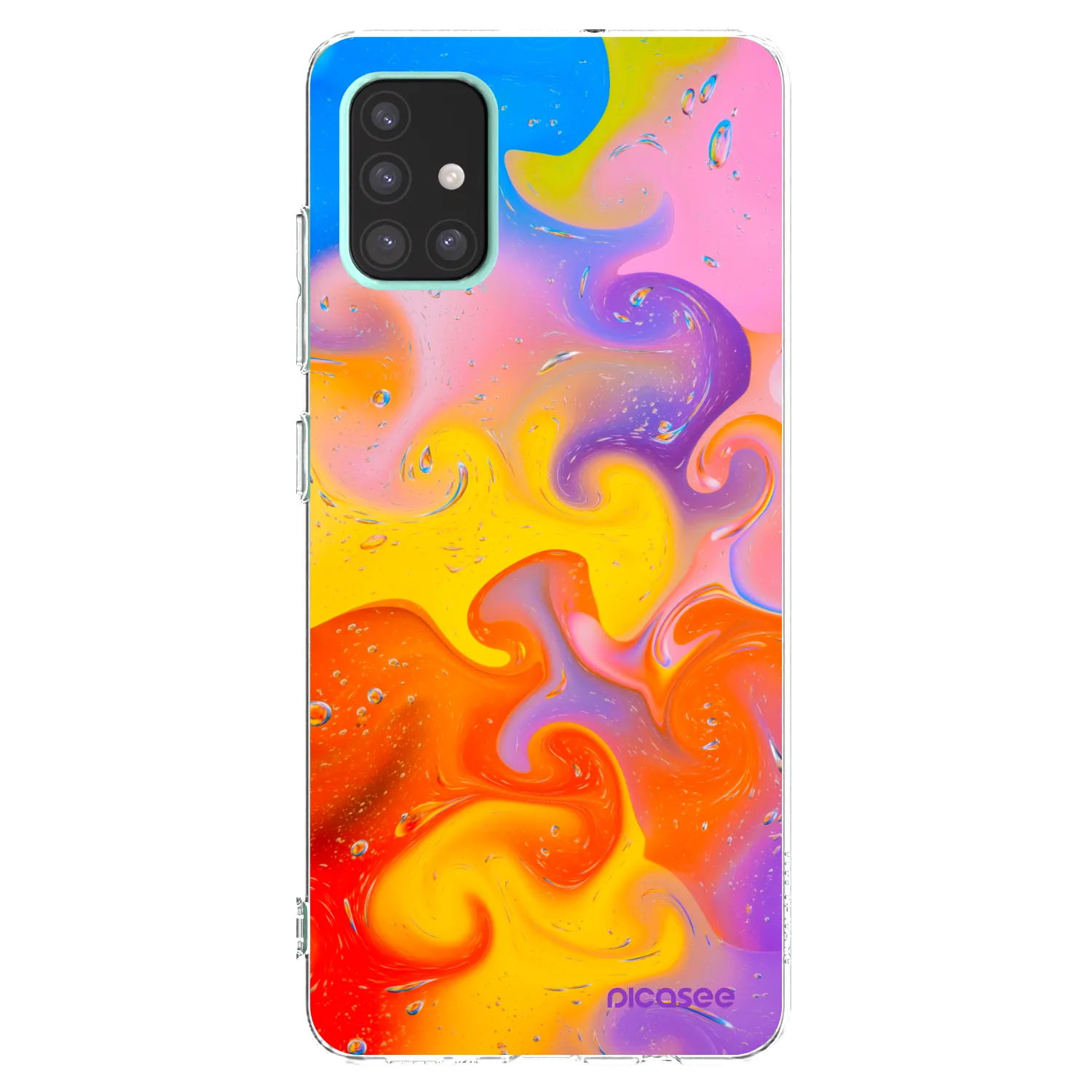 Picasee silikonový průhledný obal pro Samsung Galaxy A51 A515F - Bubbles
