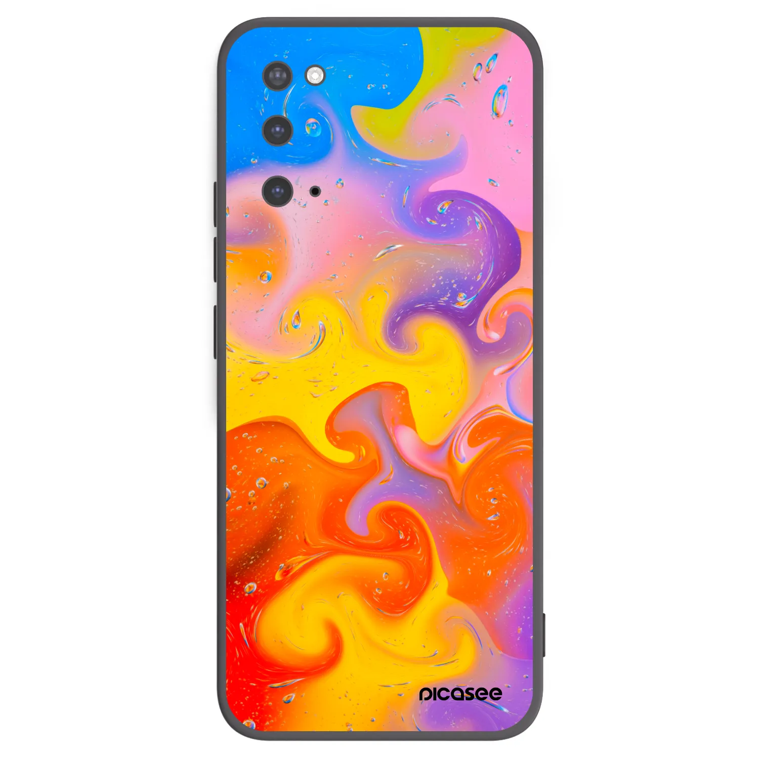 Picasee silikonový černý obal pro Samsung Galaxy S20 G980F - Bubbles