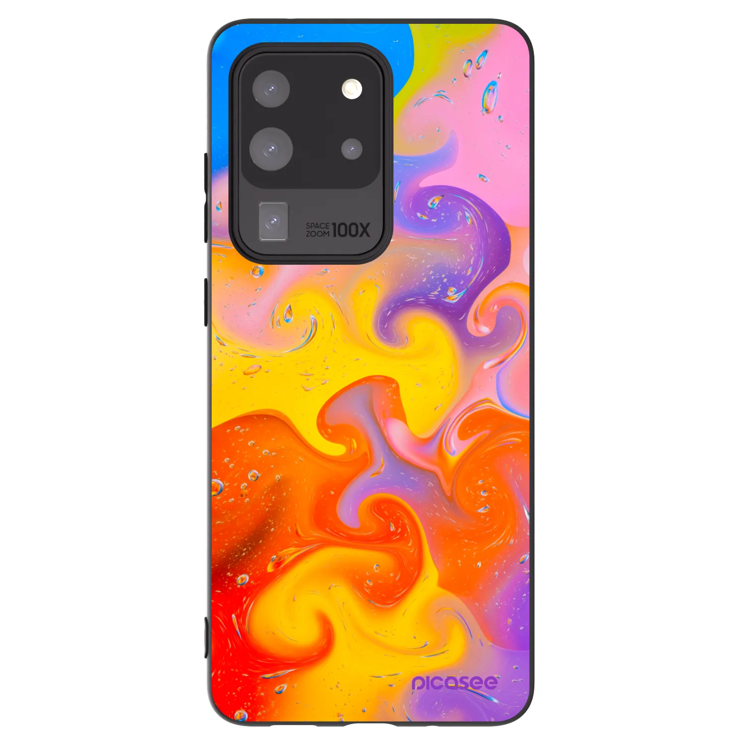 Picasee silikonový černý obal pro Samsung Galaxy S20 Ultra 5G G988F - Bubbles