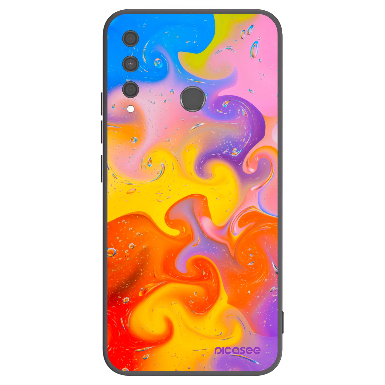 Picasee silikonový černý obal pro Huawei P40 Lite E - Bubbles