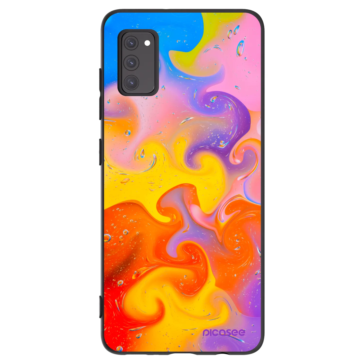 Picasee silikonový černý obal pro Samsung Galaxy A41 A415F - Bubbles