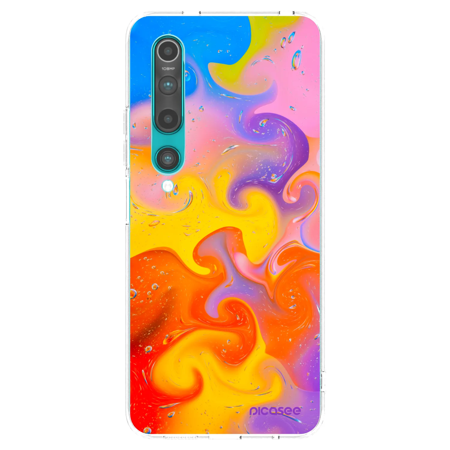 Picasee silikonový průhledný obal pro Xiaomi Mi 10 - Bubbles