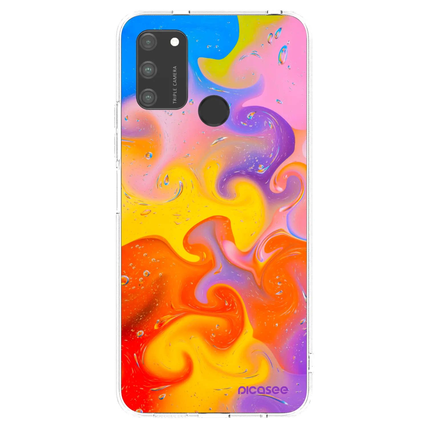 Picasee silikonový průhledný obal pro Honor 9A - Bubbles