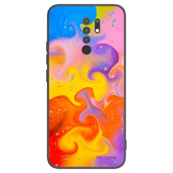 Picasee silikonový černý obal pro Xiaomi Redmi 9 - Bubbles