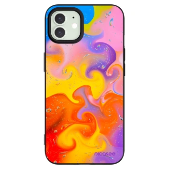 Picasee silikonový černý obal pro Apple iPhone 12 - Bubbles