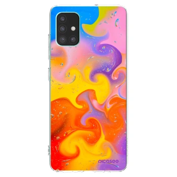 Picasee silikonový průhledný obal pro Samsung Galaxy M51 M515F - Bubbles