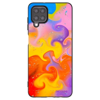 Picasee silikonový černý obal pro Samsung Galaxy A12 A125F - Bubbles