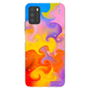 Picasee silikonový průhledný obal pro Xiaomi Poco M3 - Bubbles
