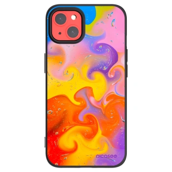 Picasee silikonový černý obal pro Apple iPhone 13 - Bubbles