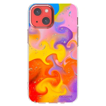 Picasee silikonový průhledný obal pro Apple iPhone 13 mini - Bubbles