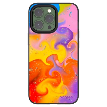 Picasee silikonový černý obal pro Apple iPhone 13 Pro - Bubbles