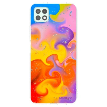 Picasee silikonový průhledný obal pro Samsung Galaxy A22 A226B 5G - Bubbles