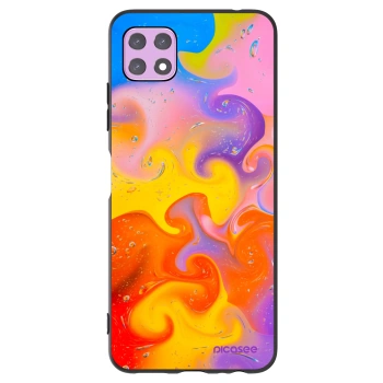 Picasee silikonový černý obal pro Samsung Galaxy A22 A226B 5G - Bubbles