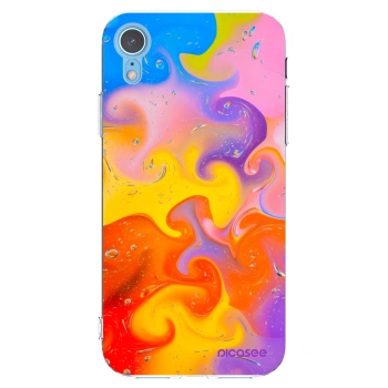 Picasee silikonový průhledný obal pro Apple iPhone XR - Bubbles