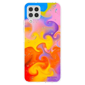 Picasee silikonový průhledný obal pro Samsung Galaxy A22 A225F 4G - Bubbles