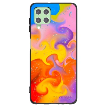 Picasee silikonový černý obal pro Samsung Galaxy A22 A225F 4G - Bubbles