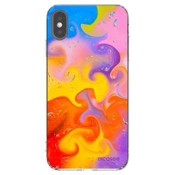 Picasee silikonový průhledný obal pro Apple iPhone XS Max - Bubbles