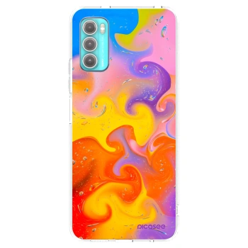 Picasee silikonový průhledný obal pro Motorola Moto G60 - Bubbles