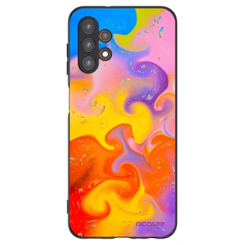 Picasee silikonový černý obal pro Samsung Galaxy A13 4G A135 - Bubbles