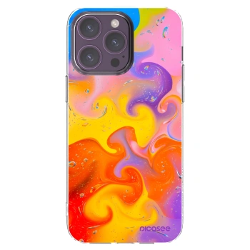 Picasee silikonový průhledný obal pro Apple iPhone 14 Pro Max - Bubbles