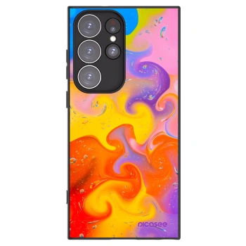 Picasee silikonový černý obal pro Samsung Galaxy S23 Ultra 5G - Bubbles