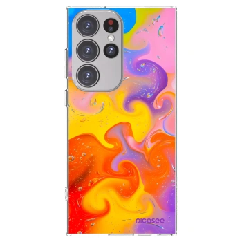 Picasee silikonový průhledný obal pro Samsung Galaxy S23 Ultra 5G - Bubbles