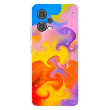 Picasee silikonový průhledný obal pro Xiaomi Poco X5 - Bubbles