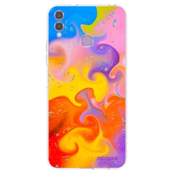 Picasee silikonový průhledný obal pro Honor 8X - Bubbles