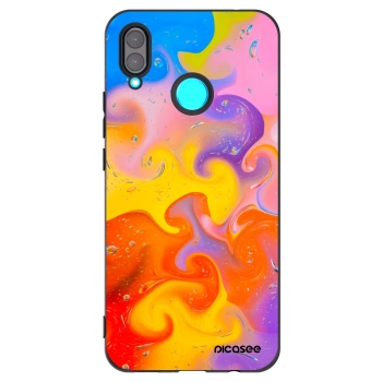 Picasee silikonový černý obal pro Huawei Nova 3 - Bubbles