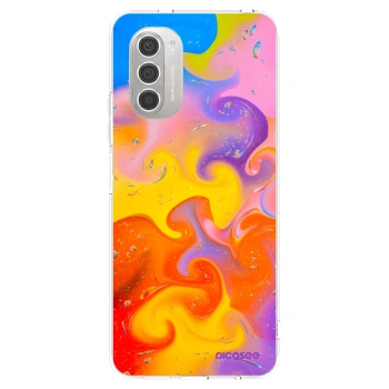 Picasee silikonový průhledný obal pro Motorola Moto G51 - Bubbles
