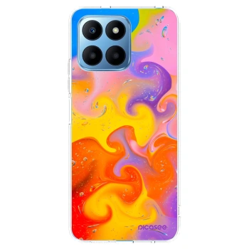 Picasee silikonový průhledný obal pro Honor 70 Lite - Bubbles