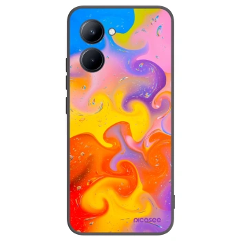 Picasee silikonový černý obal pro Realme C33 (2023) - Bubbles