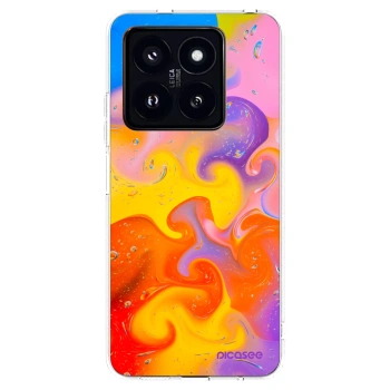 Picasee silikonový průhledný obal pro Xiaomi 14 Pro - Bubbles