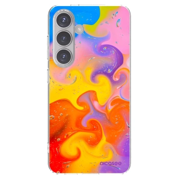 Picasee silikonový průhledný obal pro Samsung Galaxy S24 S921B 5G - Bubbles